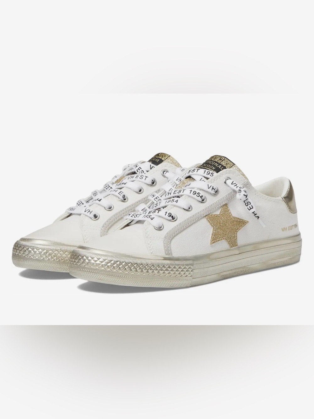 Vintage Havana White Sneakers with Gold Star